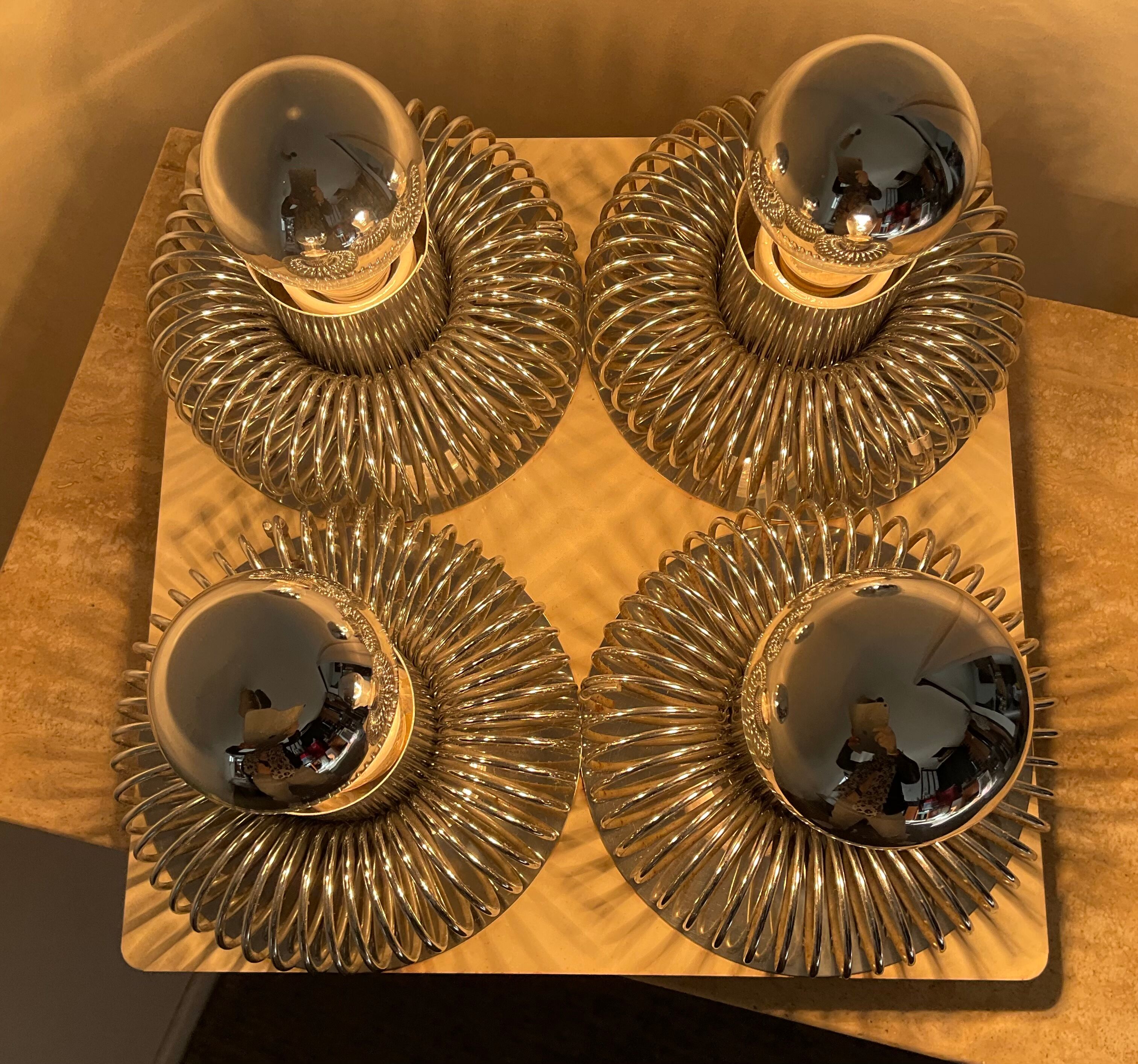 Wall lamp Spring Andréa Lazzari 60s