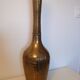 Large brass vase – sculptural piece – geometric decor – 64.5 cm