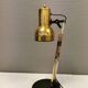 Gold coloured table lamp, Danish from Lyskaer Lighting (LB) 1980s, with black "base"