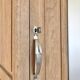 Art Deco oak wood bonnetière wardrobe, renovated.