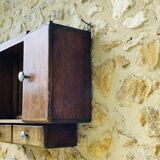 Art Deco Style Oak Wall Cabinet, Circa 1940's