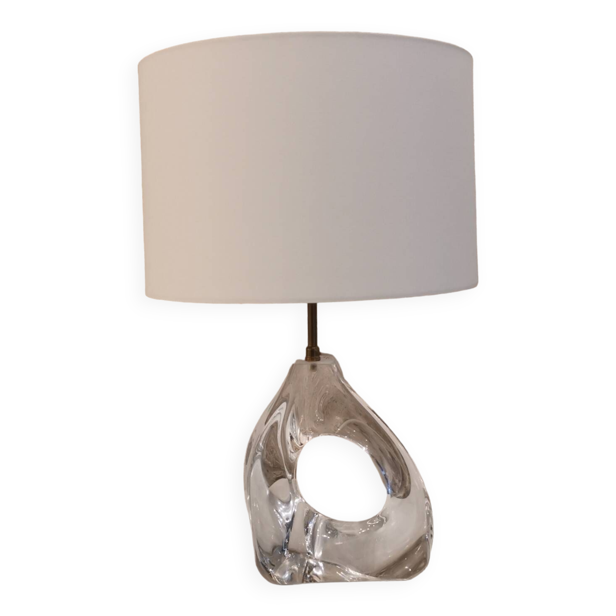 Crystal lamp, free form, Daum, 1950