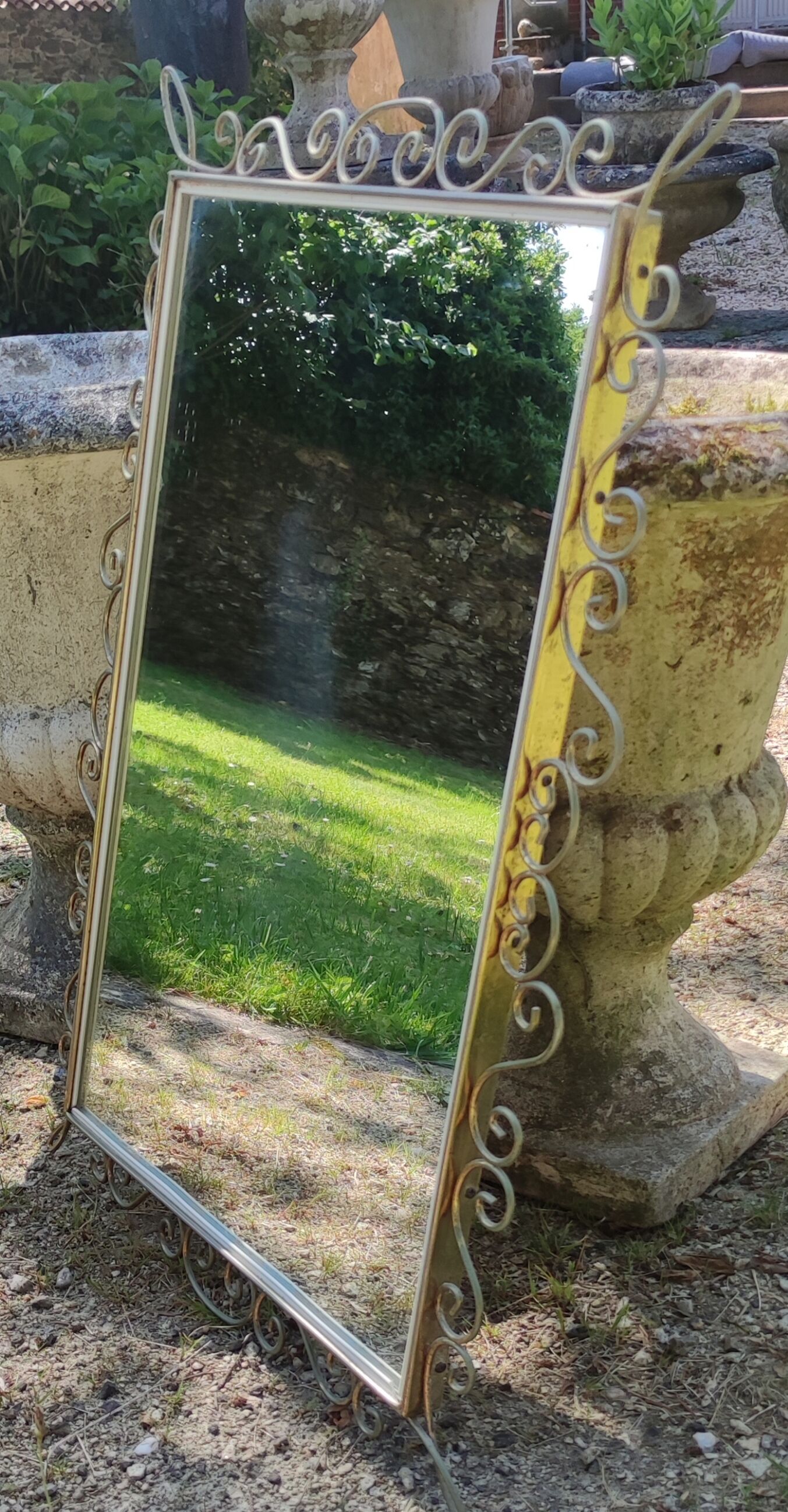 Wrought iron mirror 1960s