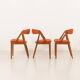 Kai Kristiansen chairs model 31, set of 3, Denmark 1960s