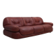 3 seater vintage leather sofa mobil girgi 1970s