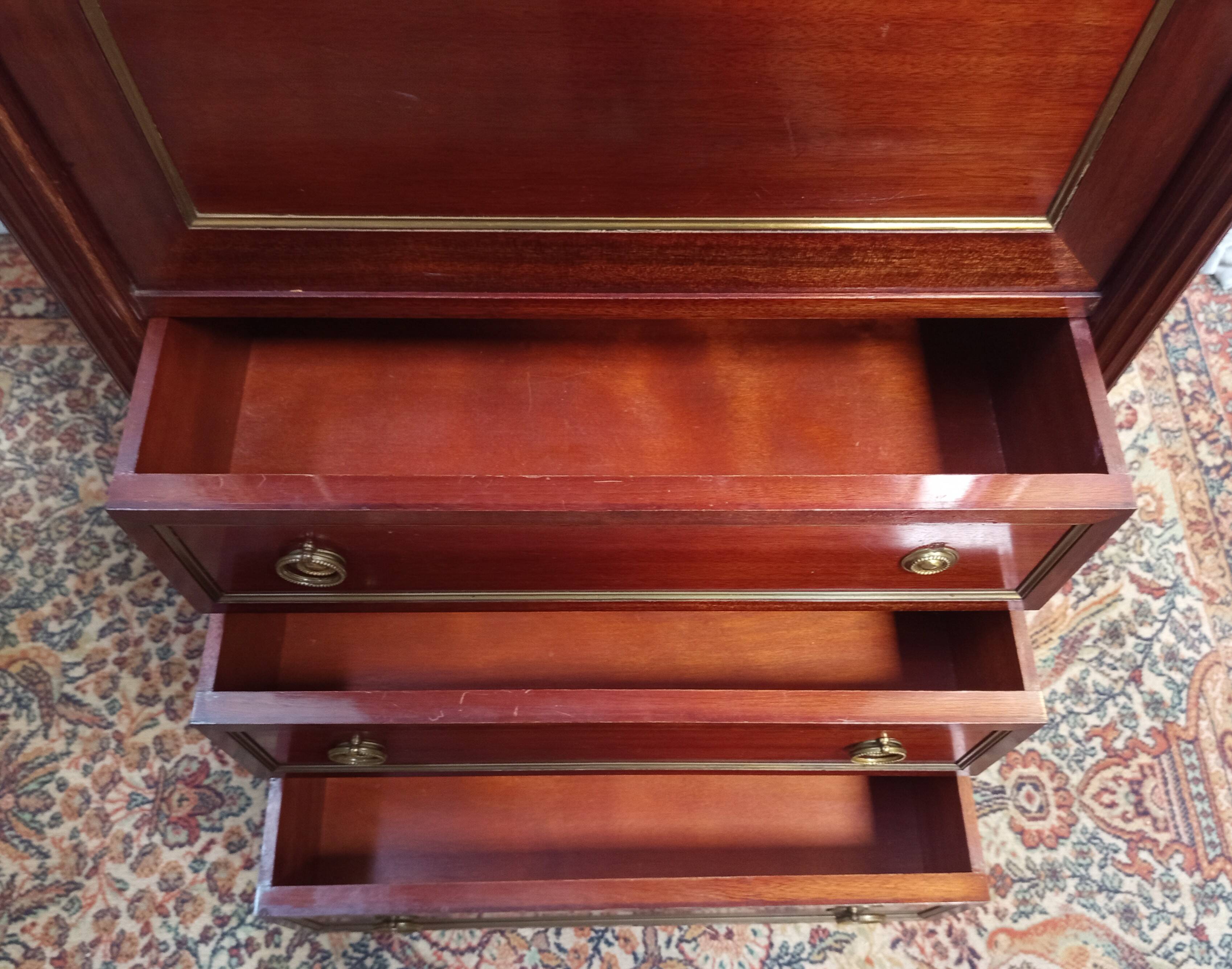 Maurice HIRSH for Maison Jansen Louis XVI style mahogany secretary