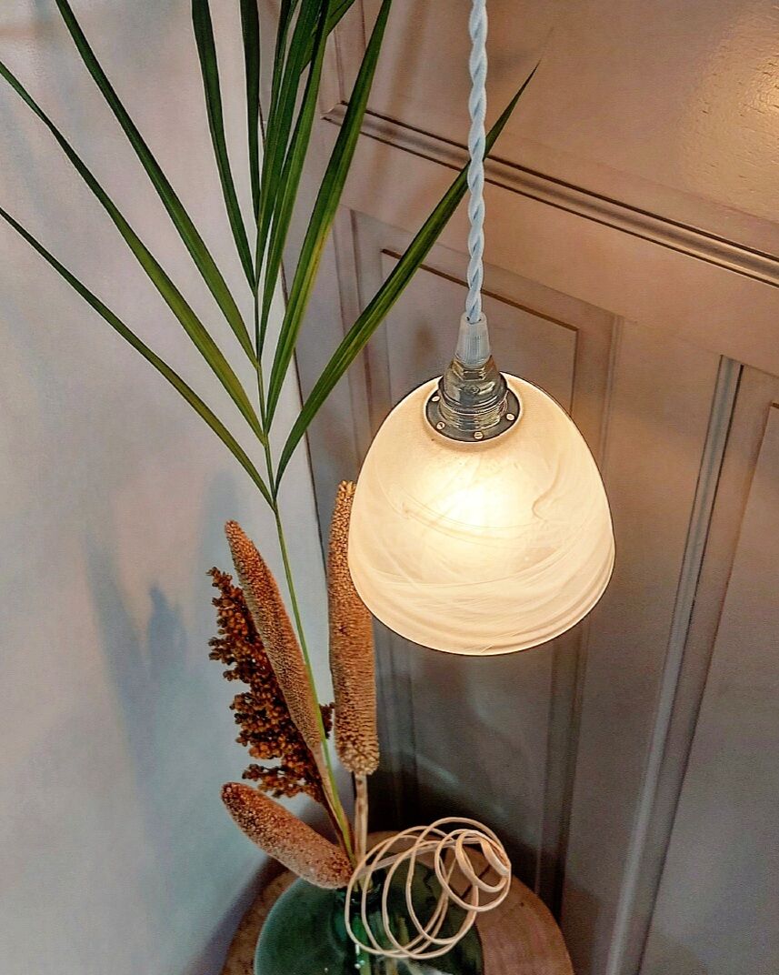 Vintage marbled lamp