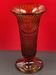 Art Deco Pressed Glass Vase Amber Color 25.3 cm