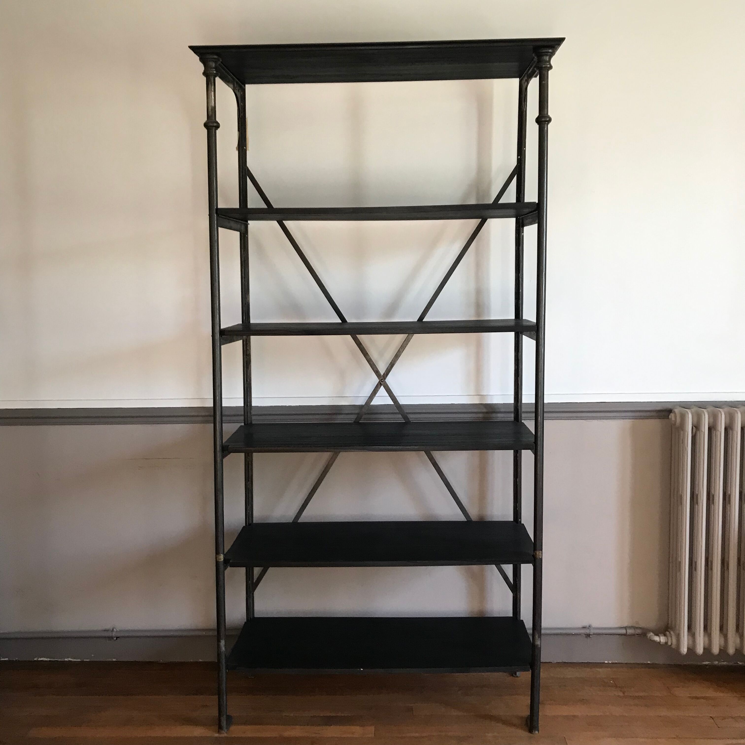 Scherf library shelf circa 1920