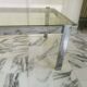 Table basse vintage « Space Age» métal chromé Roche Bobois circa 70