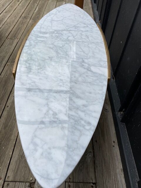 Coffee table carrara marble/solid brass 1960