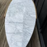 Coffee table carrara marble/solid brass 1960