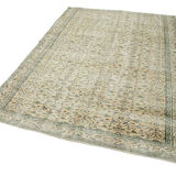 Oriental handmade unique 1970s beige carpet 177 cm x 267 cm