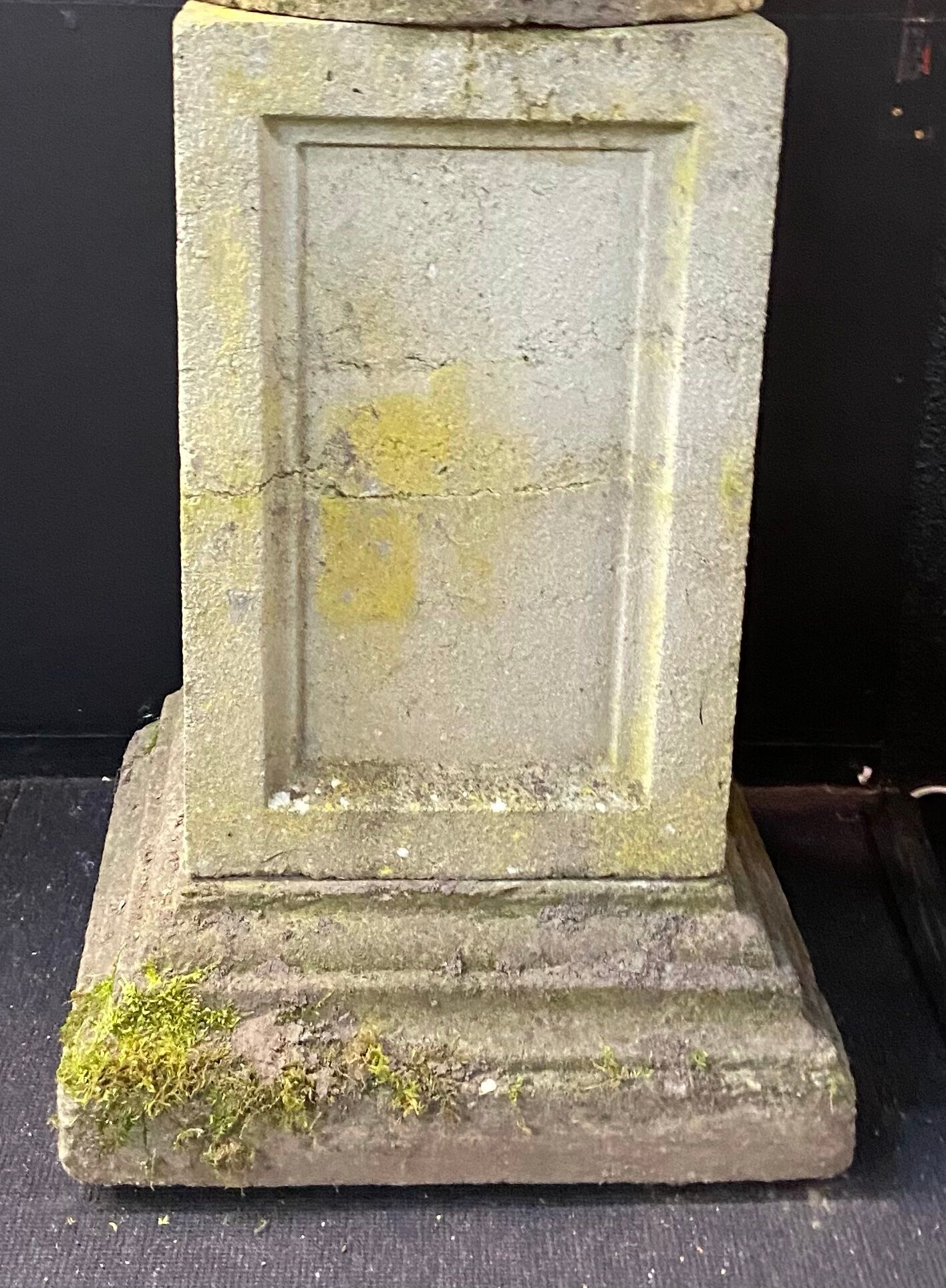 Stone garden plant door column