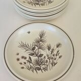 8 flat plates WH Grindley "Pinewood"