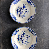 2 deep plates Tournai porcelain 20th century