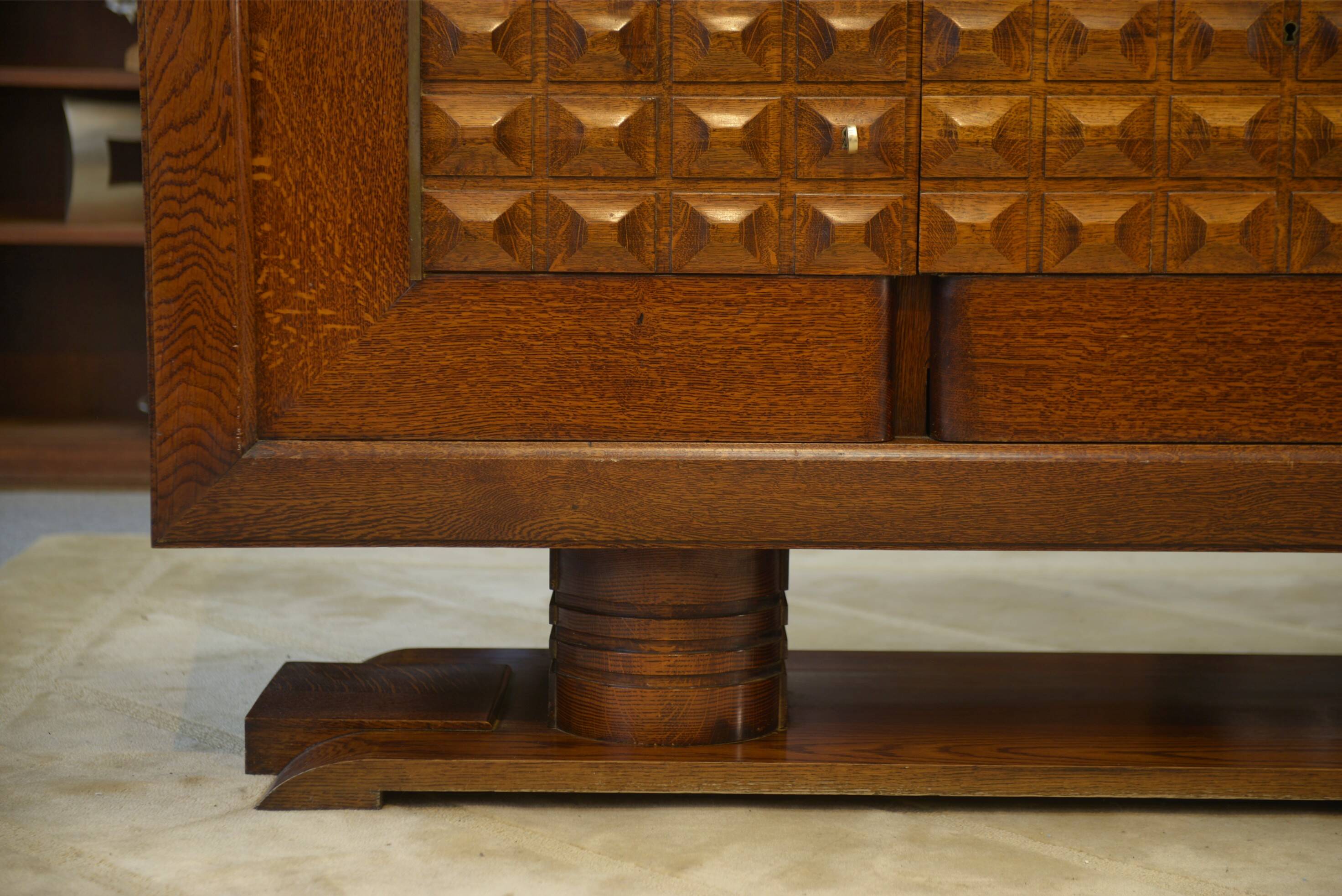 Brutalist sideboard attributed to Charles Dudouyt 1940s