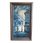 Huile sur toile signée benoit-gebelin (1913 - ? ) paris la nuit datée 1965