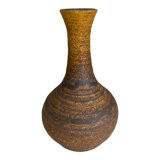 Golden yellow ochre Accolay ceramic vase