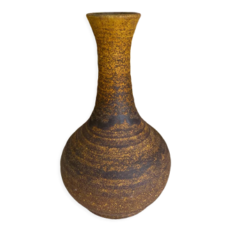 Vase céramique Accolay ocre jaune doré