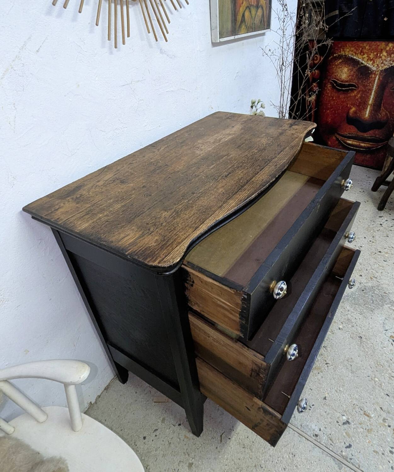 Commode Anglaise Milieu 20e Siècle Patine Shabby
