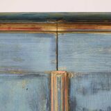 Armoire de mariée peinte d'art populaire