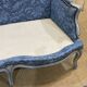 Louis XV style sofa from the 70s in beech, feather seat cushions