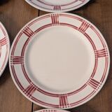 Huit assiettes plates Badonviller