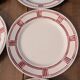 Eight Badonviller dinner plates