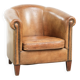 Vintage sheepskin club armchair finished with decorative nails