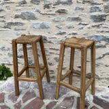 Tabouret chêne paille