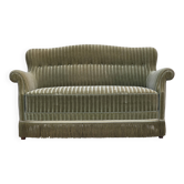 1960s, Danish 2-seater sofa, original furniture velour, beech wood.