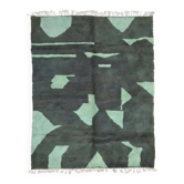 Contemporary Green Berber Rug - 300 x 246 cm