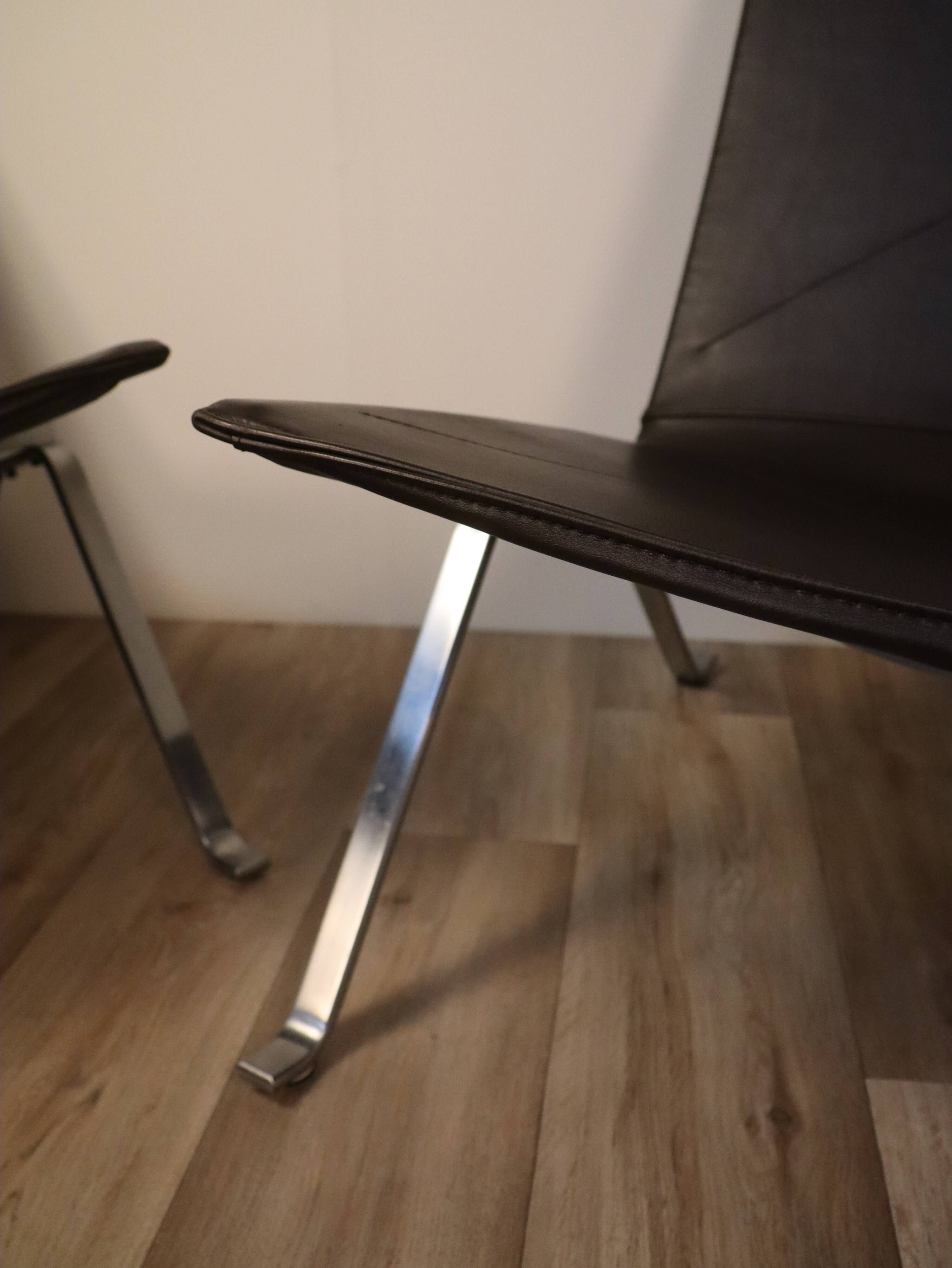 Pair of PK22 armchairs by Poul Kjaerholm for Fritz Hansen