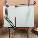 Old architect table of the brand Unic