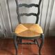 1 set of antique oak chairs