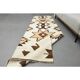 1970s Turkish Oushak Handmade Wool Cotton Beige Runner Rug 95x327