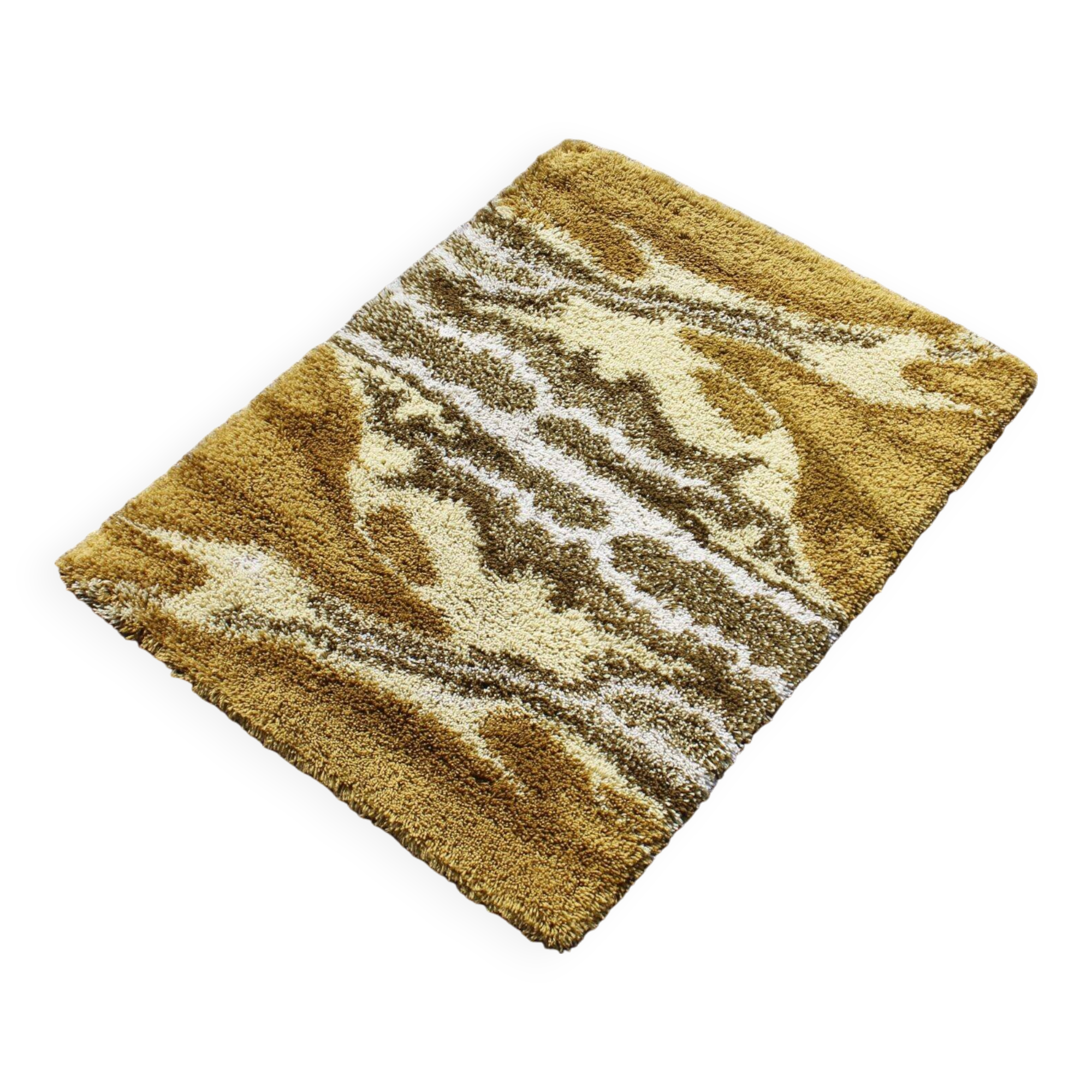 Vintage wool shaggy rug by Junghans Germany 1970s