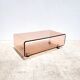 Vintage plexiglass coffee table with wheels 1970
