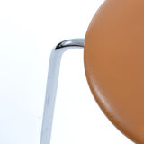 Midcentury Chair By Kovona In Leatherette And Chrome, 1970s