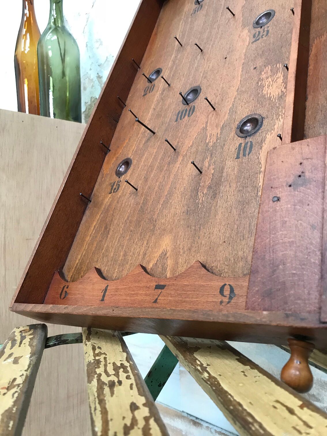 Jeu de bagatelle en bois
