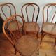 Serie de 4 chaises bistrot cannées