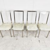 Metal and lucite dining chairs by Belgochrom, 1970s