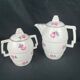 Cafetière et sucrier art déco en porcelaine vers 1930
