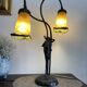 Lampe en bronze et verrerie Muller Frères Lunéville