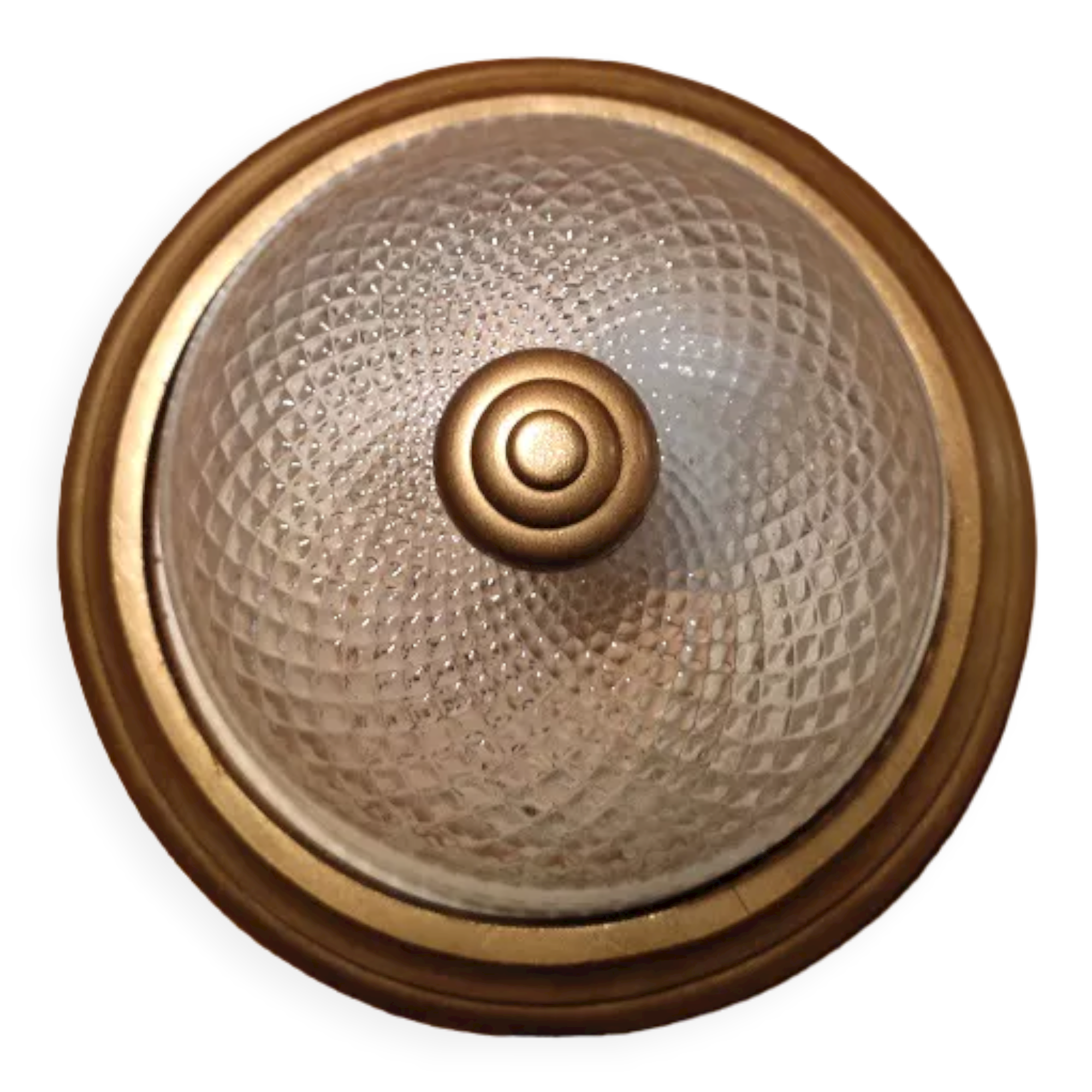 Ceiling lamp lamp diamond tip molded glass base gilded wood dp 1122111