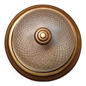 Ceiling lamp lamp diamond tip molded glass base gilded wood dp 1122111