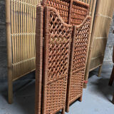 Vintage foldable corded rattan shelf