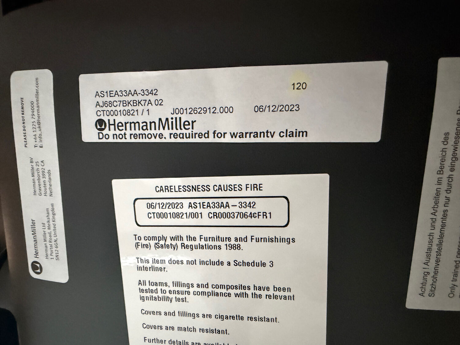 Herman Miller Sayl Chair - Full Options - Like New Condition (Invoice 2023)