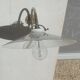 Wall lamp in opaline chrome scrolls Art Deco